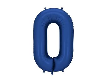 Imagen de Globo Número 0 Azul Naval Gigante (86cm)