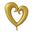 Imagen de Globo Corazón Jumbo Dorado Hueco 100cm