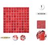Imagen de Panel de lentejuelas Rojo Cuadrados 30x30cm (12uds)