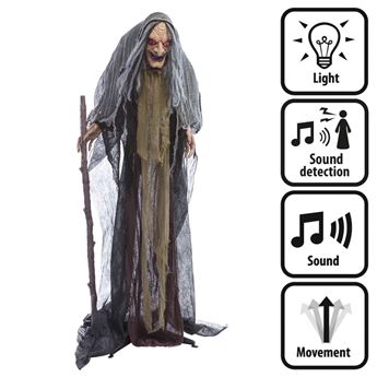 Imagen de Figura Bruja Orenda Terror con Luz, movimiento y Sonido (160cm)
