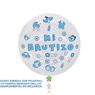 Picture of Globo Burbuja Mi Bautizo Azul 45cm (Incluye pegatinas)