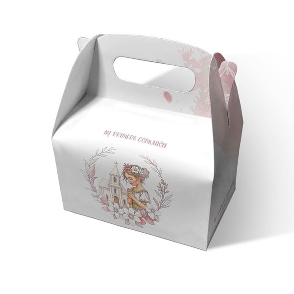 Imagen de Cajas Mi Primera Comunión Niña Rosa Cartón (2uds)