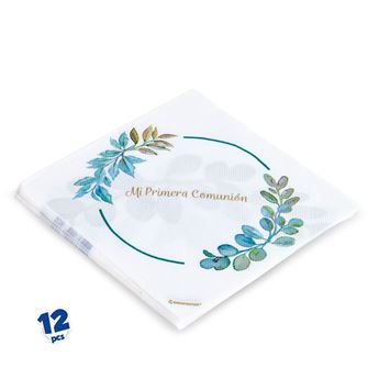 Imagen de Servilletas Mi Primera Comunión Hojas (12uds)