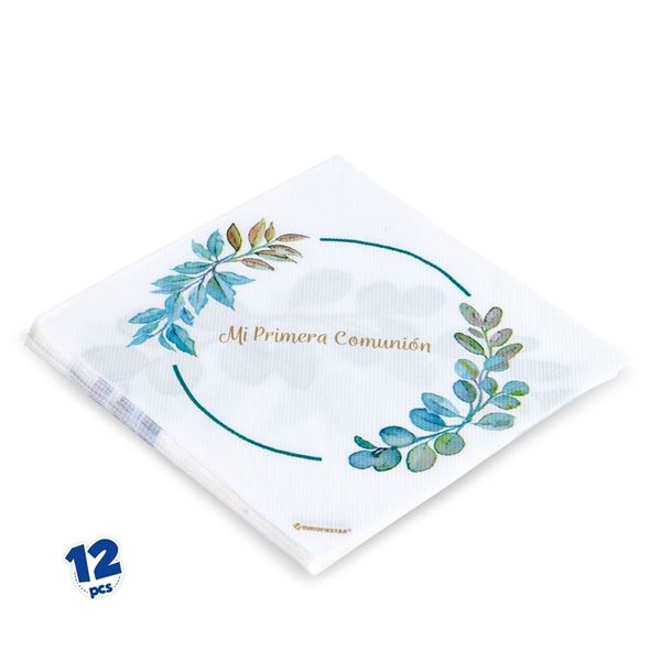 Imagen de Servilletas Mi Primera Comunión Hojas (12uds)
