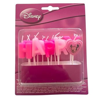 Imagen de Velas Happy Birthday Minnie Mouse