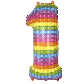 Imagen de Globo Número 1 Pop it Grande 82cm 