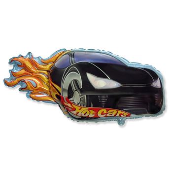 Imagen de Globo Coche Negro Carreras Hot Cars Foil 