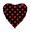Imagen de Globo Corazón negro Lunares Rojos Foil 45cm
