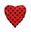 Imagen de Globo Corazón Rojo Lunares Negros Foil 45cm