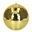 Imagen de Bola Disco Oro Discoteca años 70 (30cm)