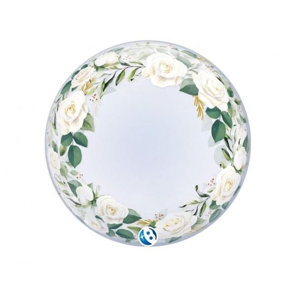 Picture of Globo Bubble Flores Transparente SIN VALVULA (1 unidad)