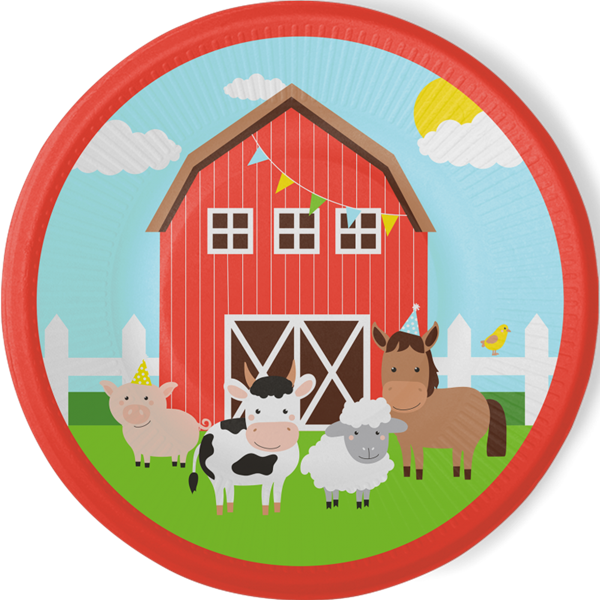 Imagens de Platos Mi Granja Infantil cartón 23cm (8 uds.)