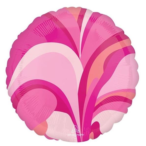 Picture of Globo Círculo Rosa Mármol Foil (43cm)