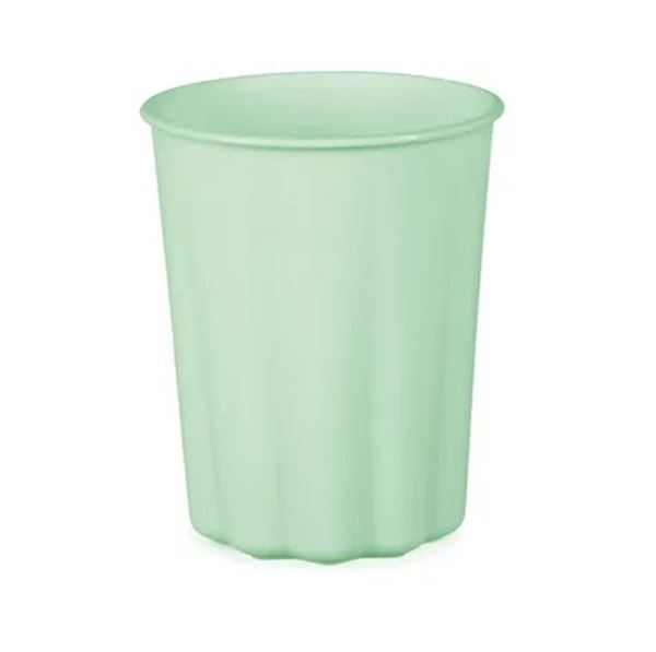 Imagen de Vaso Verde Salvia plástico reutilizable Ondulado 220ml (1ud)