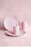 Imagen de Vaso Rosa plástico reutilizable Ondulado 220ml (1ud)