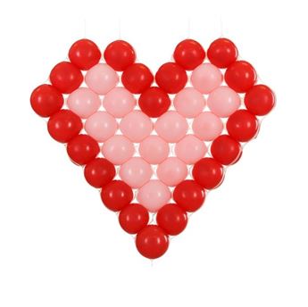 Imagen de Malla Globos Forma de Corazón 63cm x 58cm