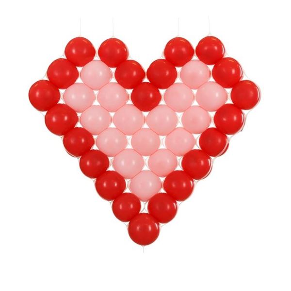 Imagen de Malla Globos Forma de Corazón 63cm x 58cm