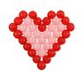 Imagen de Malla Globos Forma de Corazón 63cm x 58cm