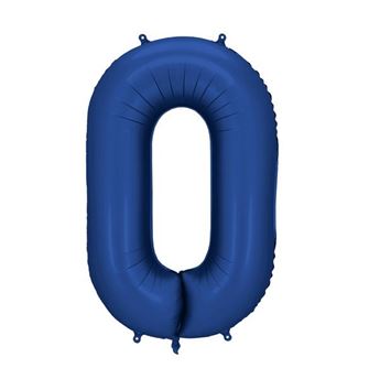 Imagen de Globo Número 0 Azul Marino Satín 86cm