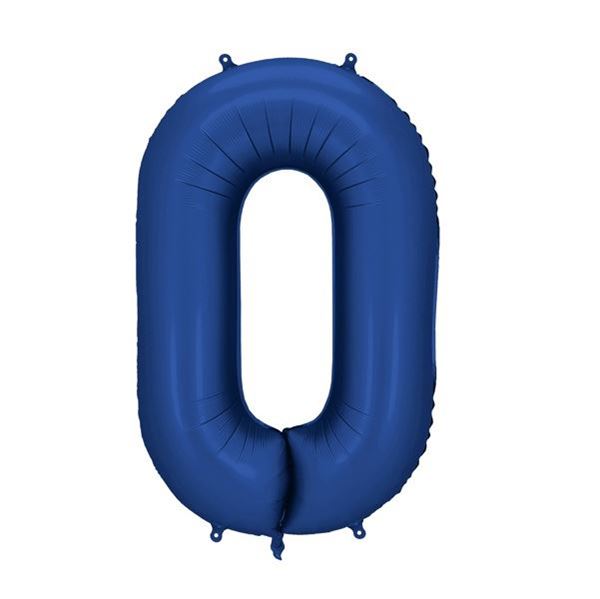 Imagen de Globo Número 0 Azul Marino Satín 86cm