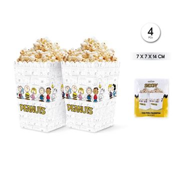Imagen de Caja Palomitas Snoopy Peanuts cartón (4uds)