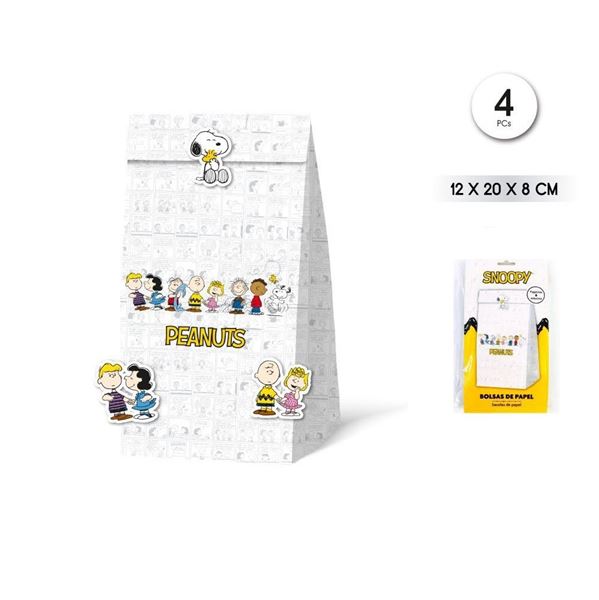 Imagen de Bolsas Chuches Snoopy Peanuts papel (4uds)