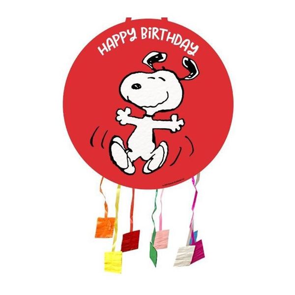 Imagen de Piñata de Cumpleaños Snoopy cartón 43cm