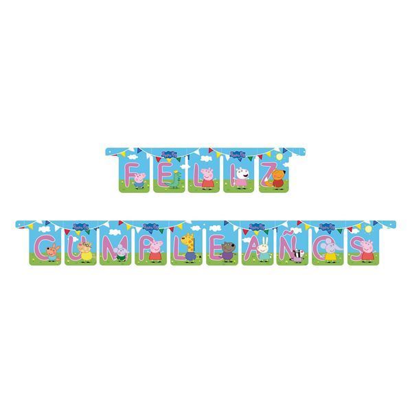 Imagen de Guirnalda Peppa Pig Feliz Cumpleaños (2,10m)