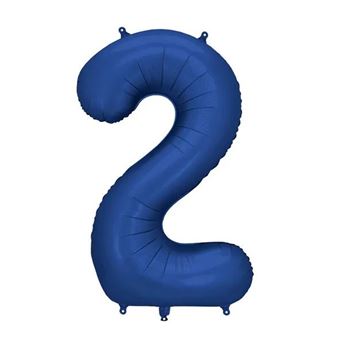 Imagen de Globo Número 2 Azul Marino Satín 86cm