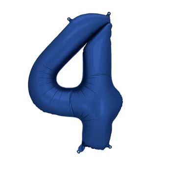 Imagen de Globo Número 4 Azul Marino Satín 86cm