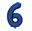 Picture of Globo Número 6 Azul Marino Satín 86cm