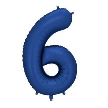 Imagen de Globo Número 6 Azul Marino Satín 86cm
