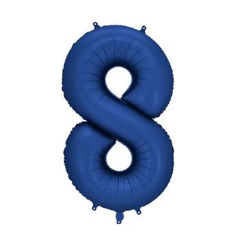 Imagen de Globo Número 8 Azul Marino Satín 86cm