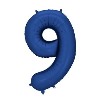 Imagen de Globo Número 9 Azul Marino Satín 86cm