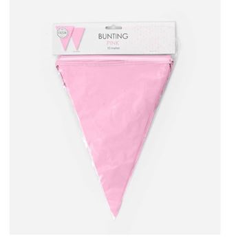 Imagen de Banderín Rosa Claro Pink plástico 30x20cm (10m)