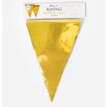 Imagen de Banderín Dorado Gold plástico 30x20cm (10m)