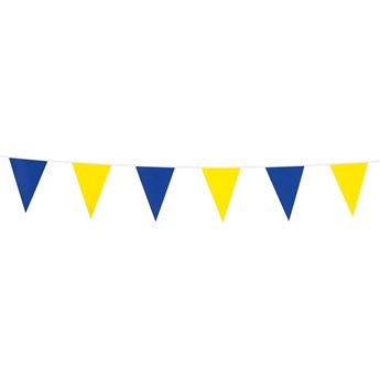 Imagen de Banderín Azul y Amarillo Pequeño plástico 15x10cm (3m)
