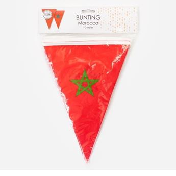 Imagen de Banderín Bandera Marruecos plástico 30x20cm (10m)