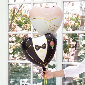 Imagen de Globos Novios Pack Boda 45cm (2 unidades)