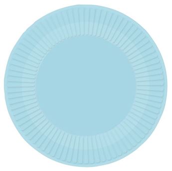 Imagen de Platos Azul Cielo cartón 23cm (8 unidades)