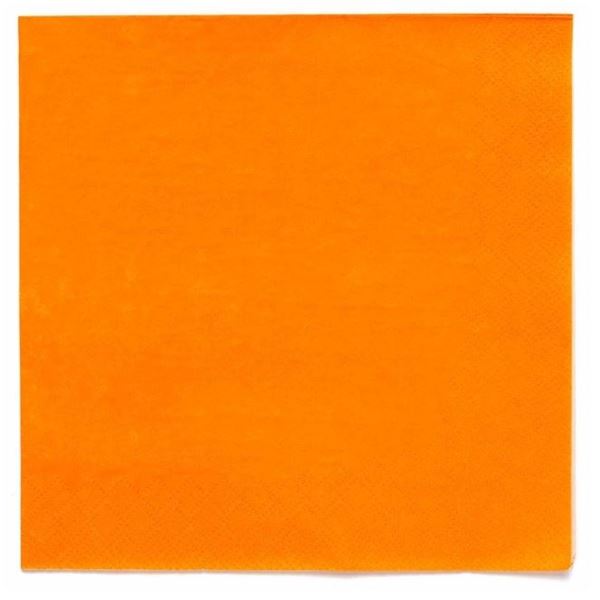 Imagen de Servilletas Naranja Orange papel 33cm (20 unidades)