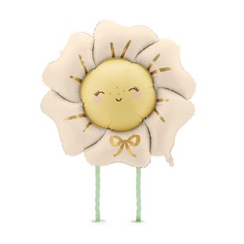 Imagens de Globo Flor Beige con Pies Foil (80cm x 80cm)