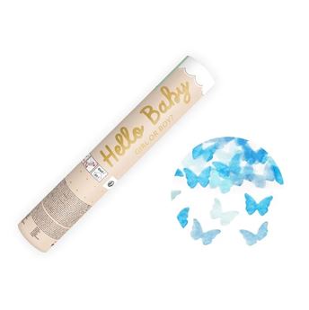 Picture of Cañón de Confeti Mariposas Azul (20cm)