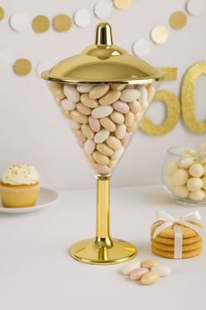 Imagen de Bol Copa Martini Elegante Candy Bar Dorada (25cm)