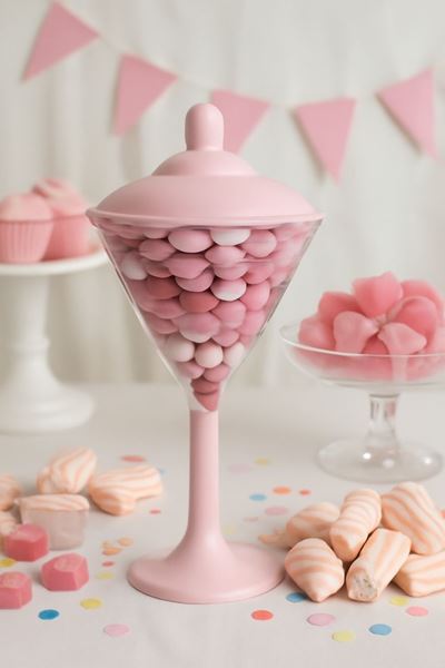 Imagen de Bol Copa Martini Elegante Candy Bar Rosa (25cm)