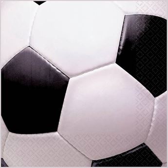 Imagen de Servilletas Fútbol Balones papel 33cm (16 unidades)