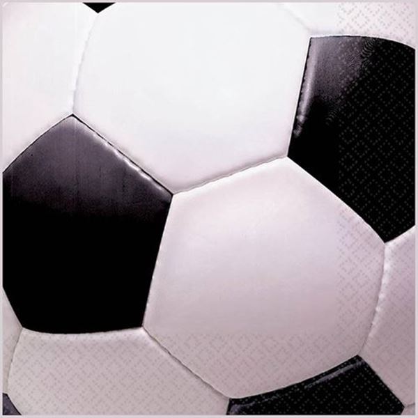 Imagen de Servilletas Fútbol Balones papel 33cm (16 unidades)