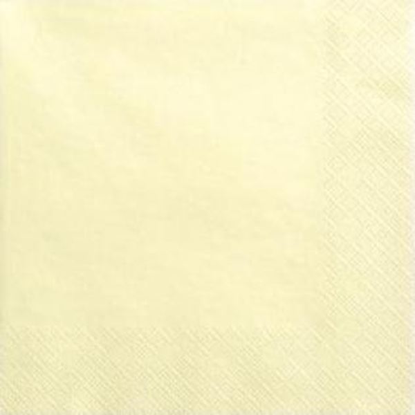 Imagen de Servilletas Amarillo Pastel papel 33cm (20 unidades)