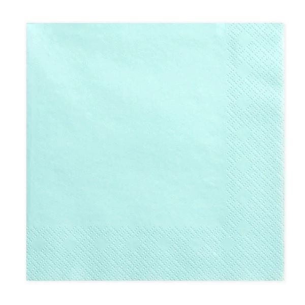 Imagen de Servilletas Turquesa Pastel papel 33cm (20 unidades)