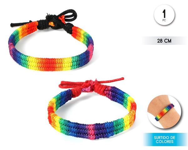 Imagen de Pulsera Arcoíris Trenzada 28cm 
